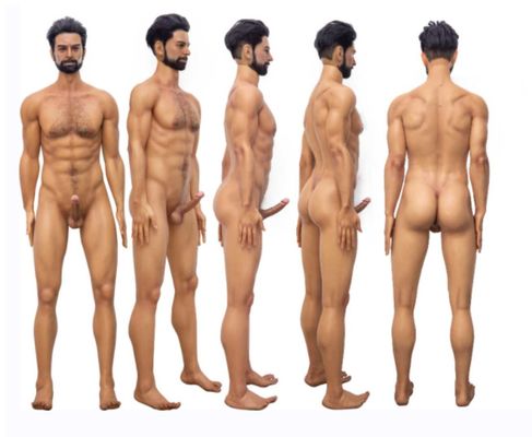 힘있는 팔 근육 176cm 실리콘 남성 사랑 섹스 인형-MARCY